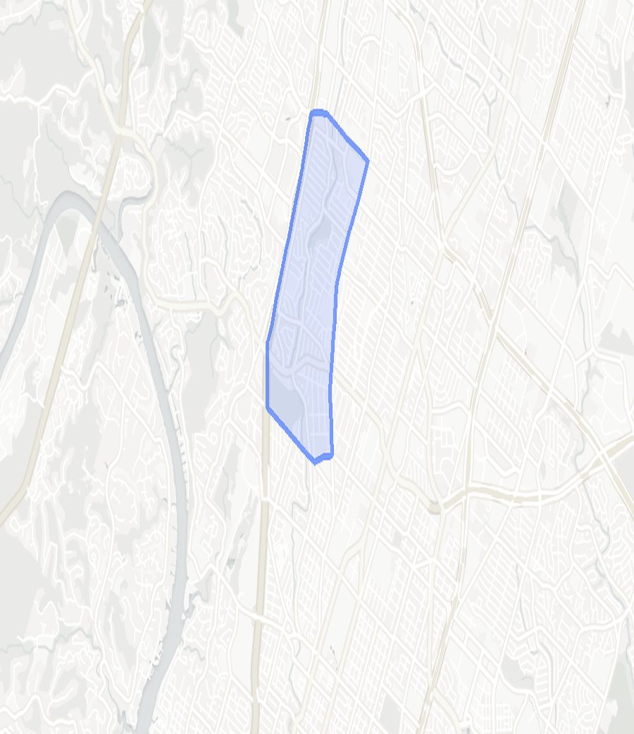 Allandale neighborhood boundary map