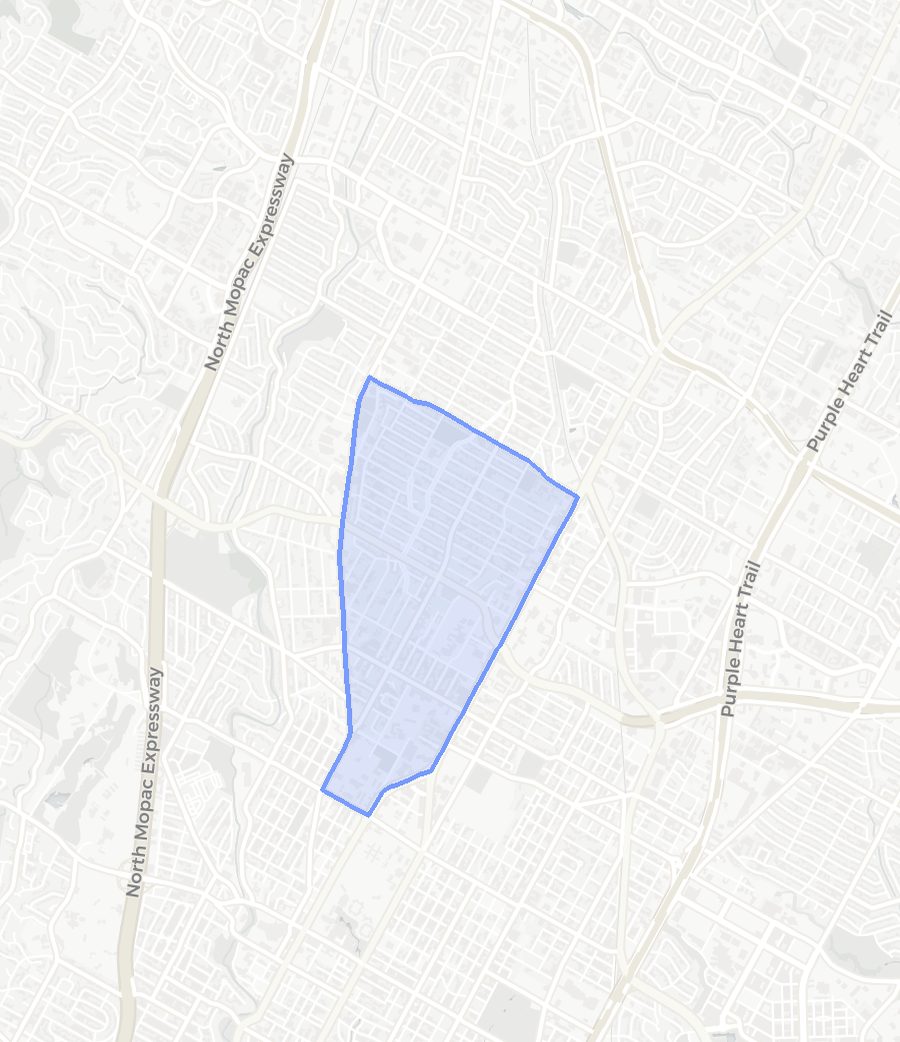 Brentwood neighborhood boundary map