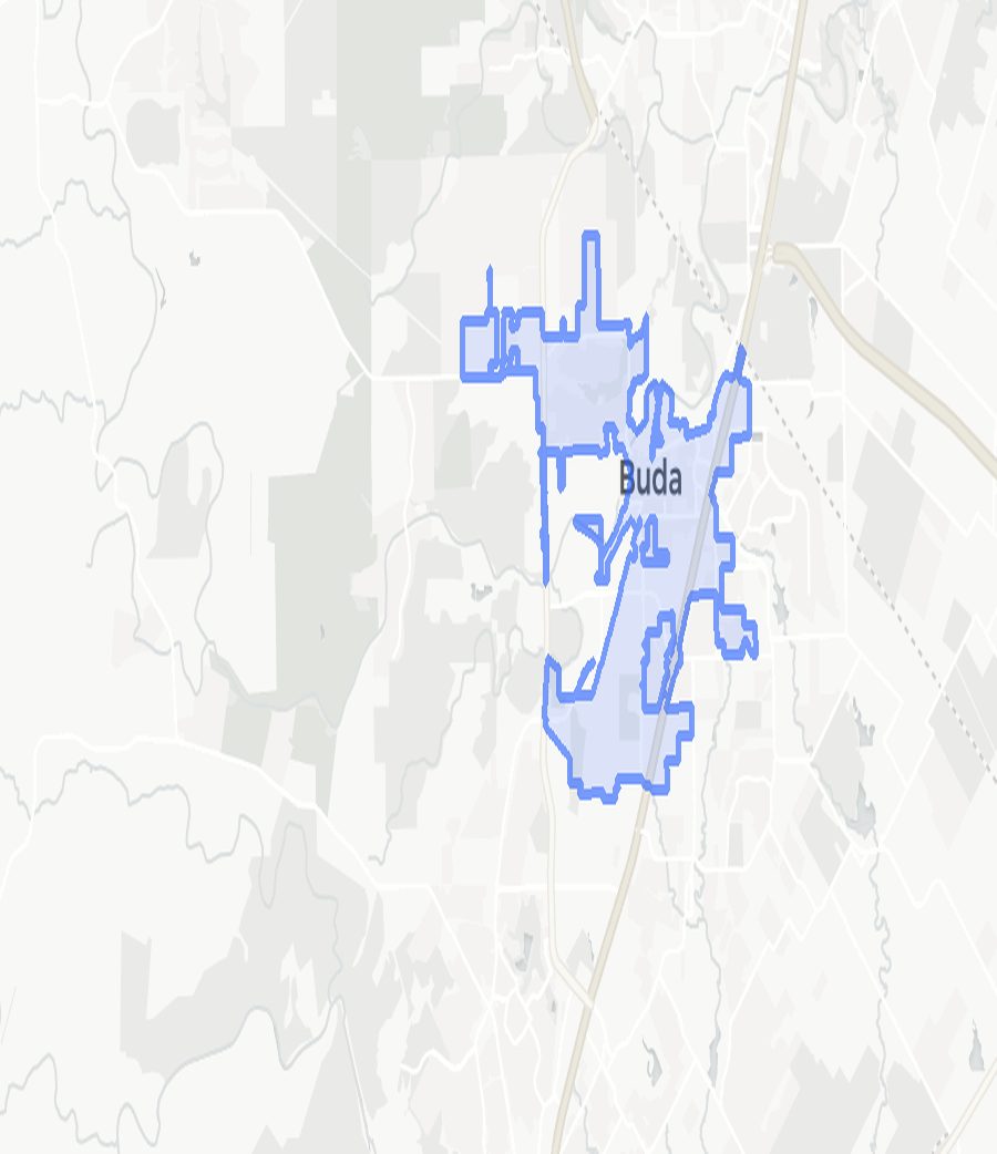 Buda neighborhood boundary map