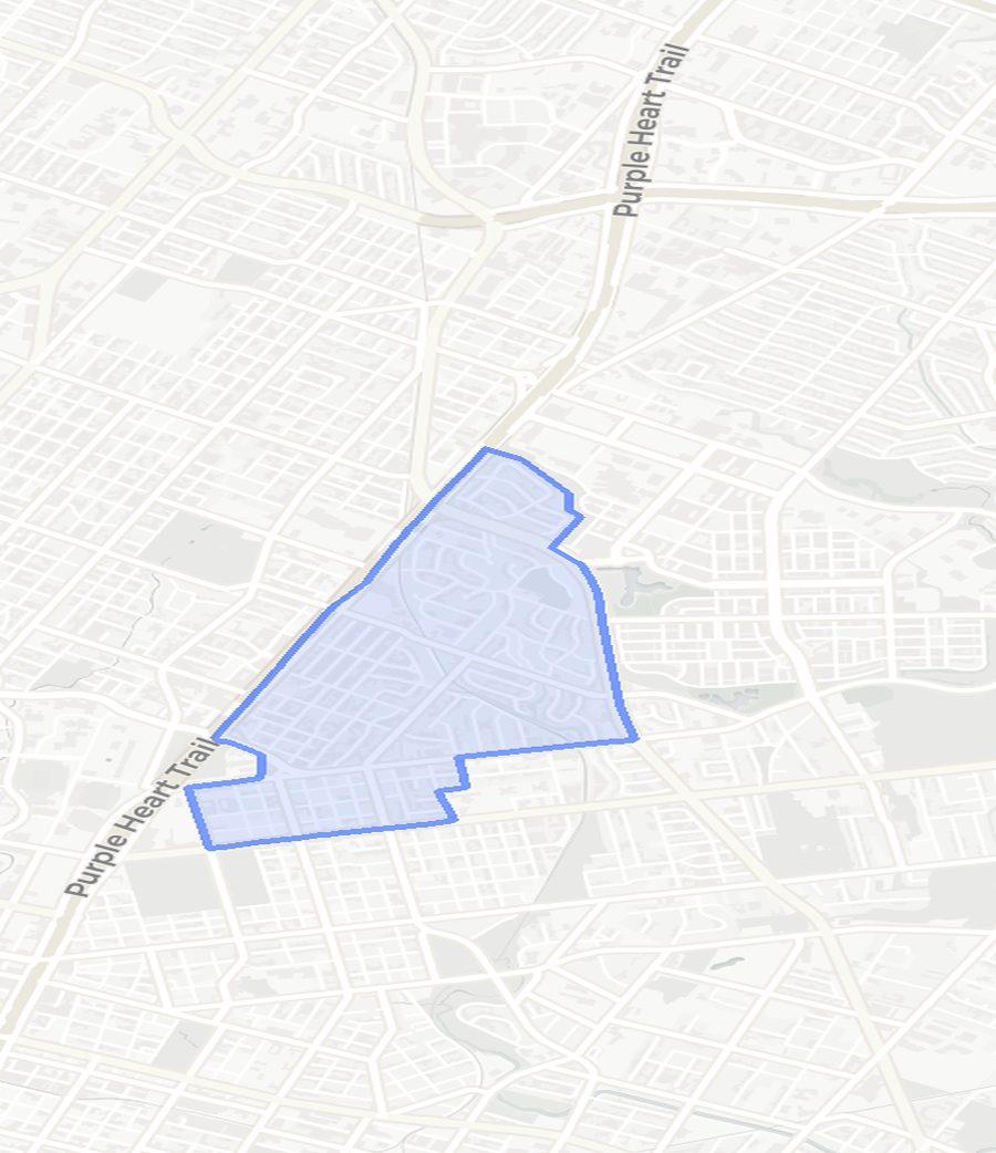 Cherrywood neighborhood boundary map