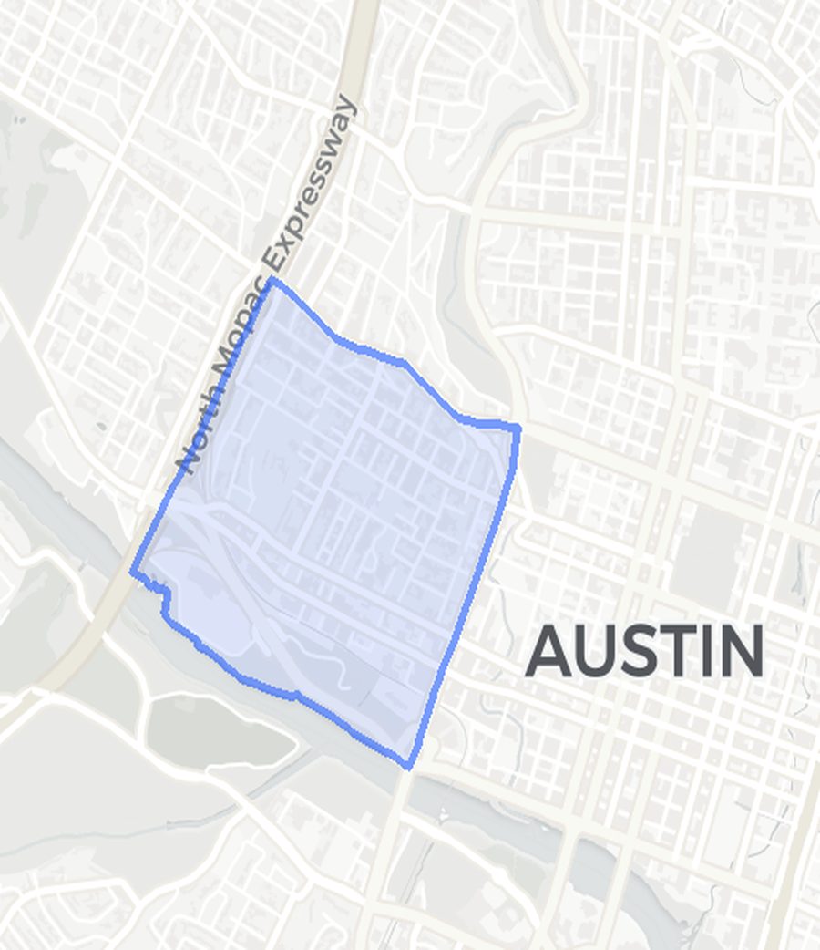 Clarksville neighborhood boundary map