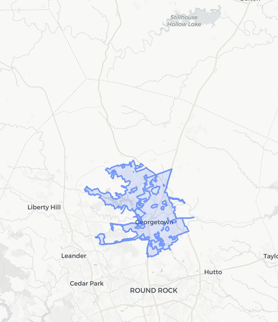 Georgetown neighborhood boundary map