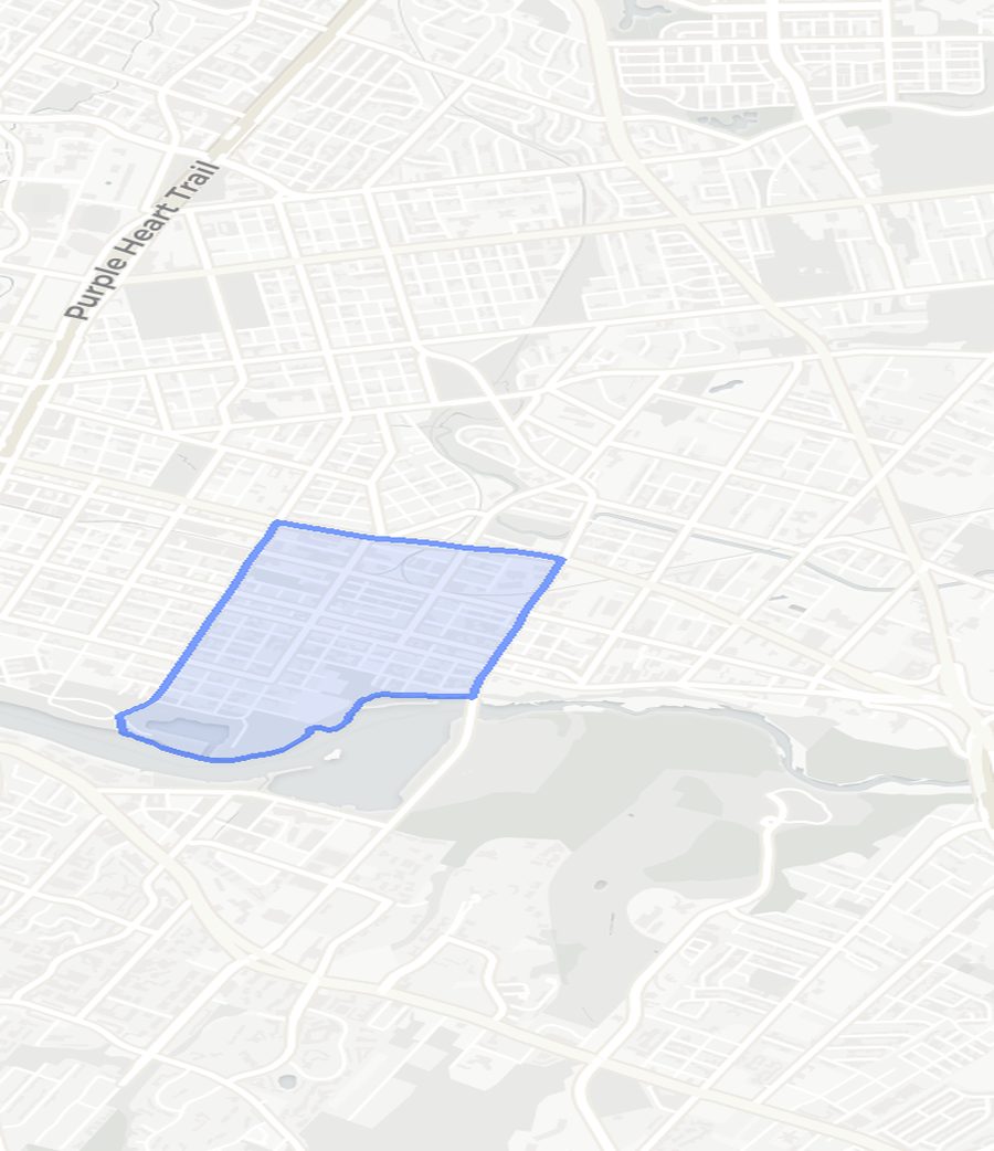 Holly neighborhood boundary map