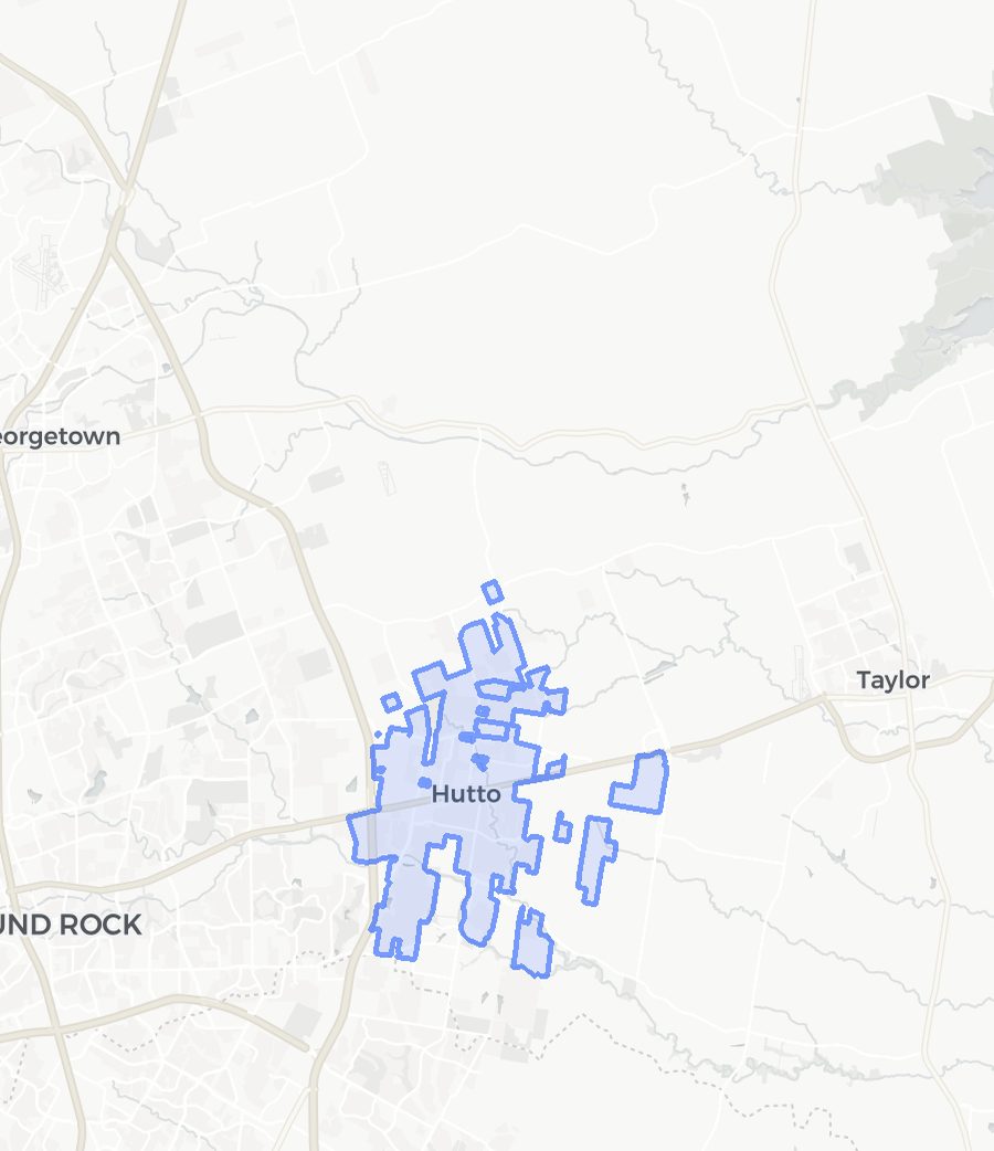 Hutto neighborhood boundary map