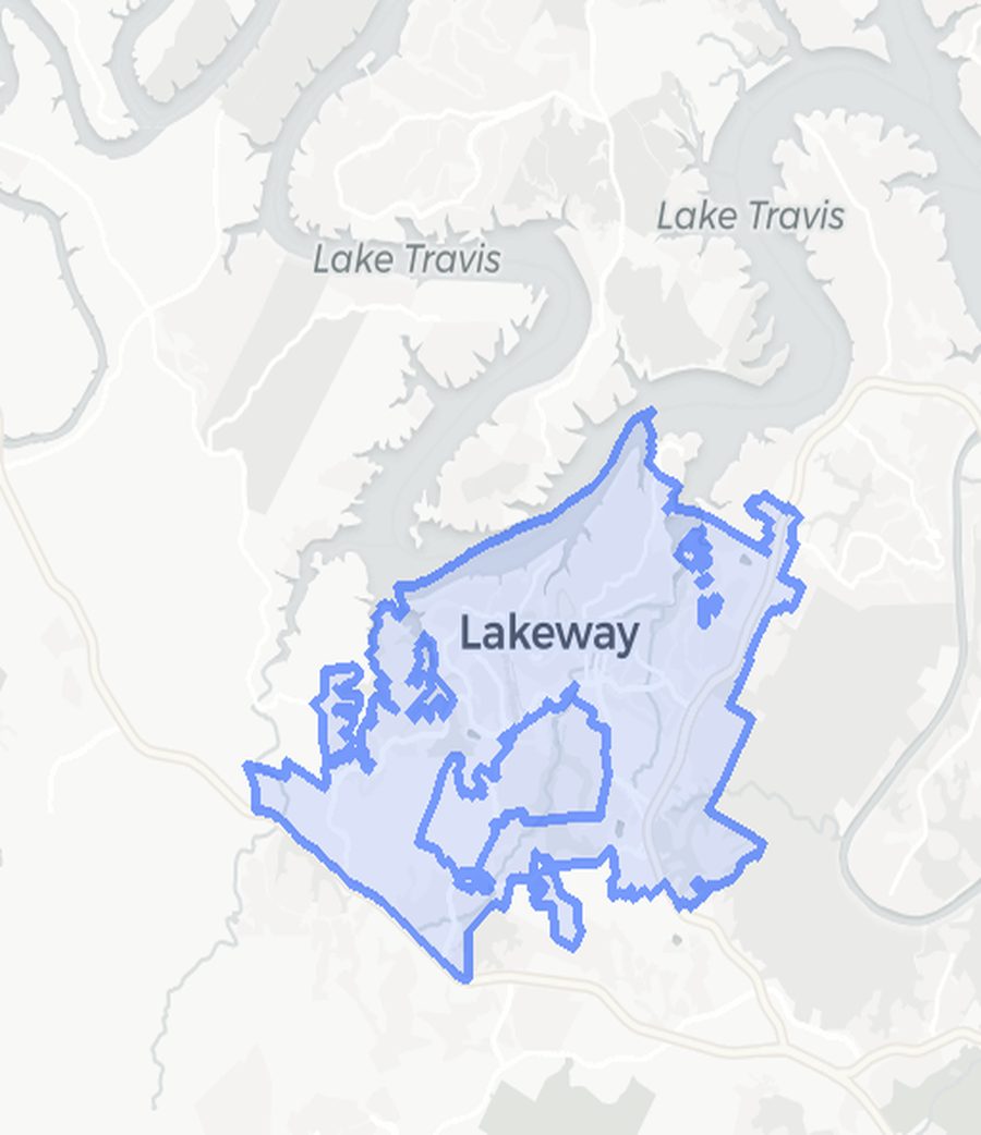 Lakeway neighborhood boundary map