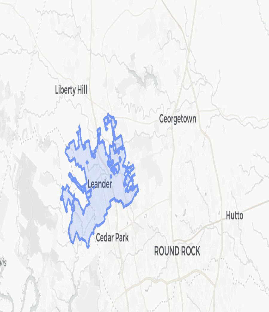 Leander neighborhood boundary map