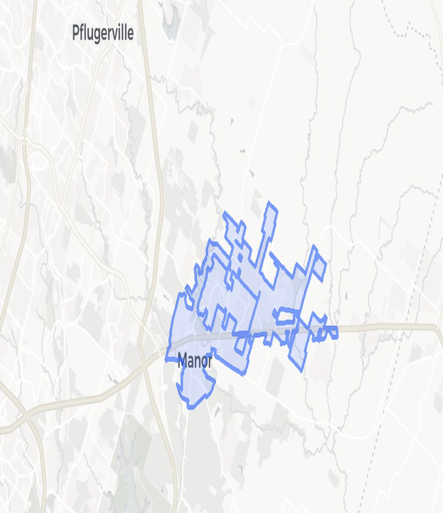 Manor neighborhood boundary map