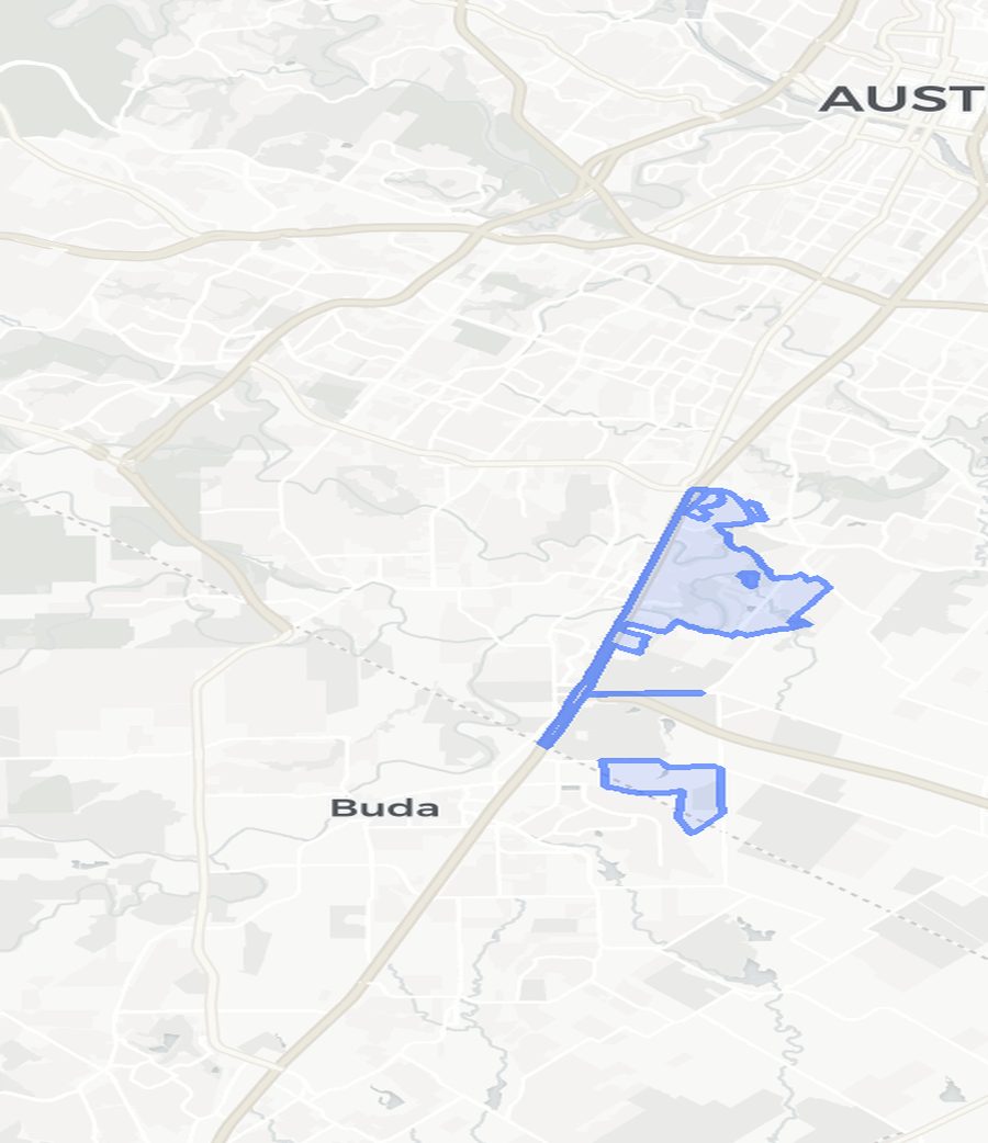 Onion Creek neighborhood boundary map