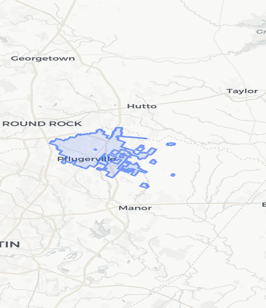 Pflugerville neighborhood boundary map