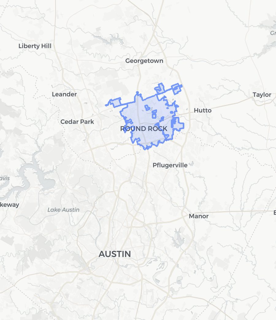 Round Rock neighborhood boundary map