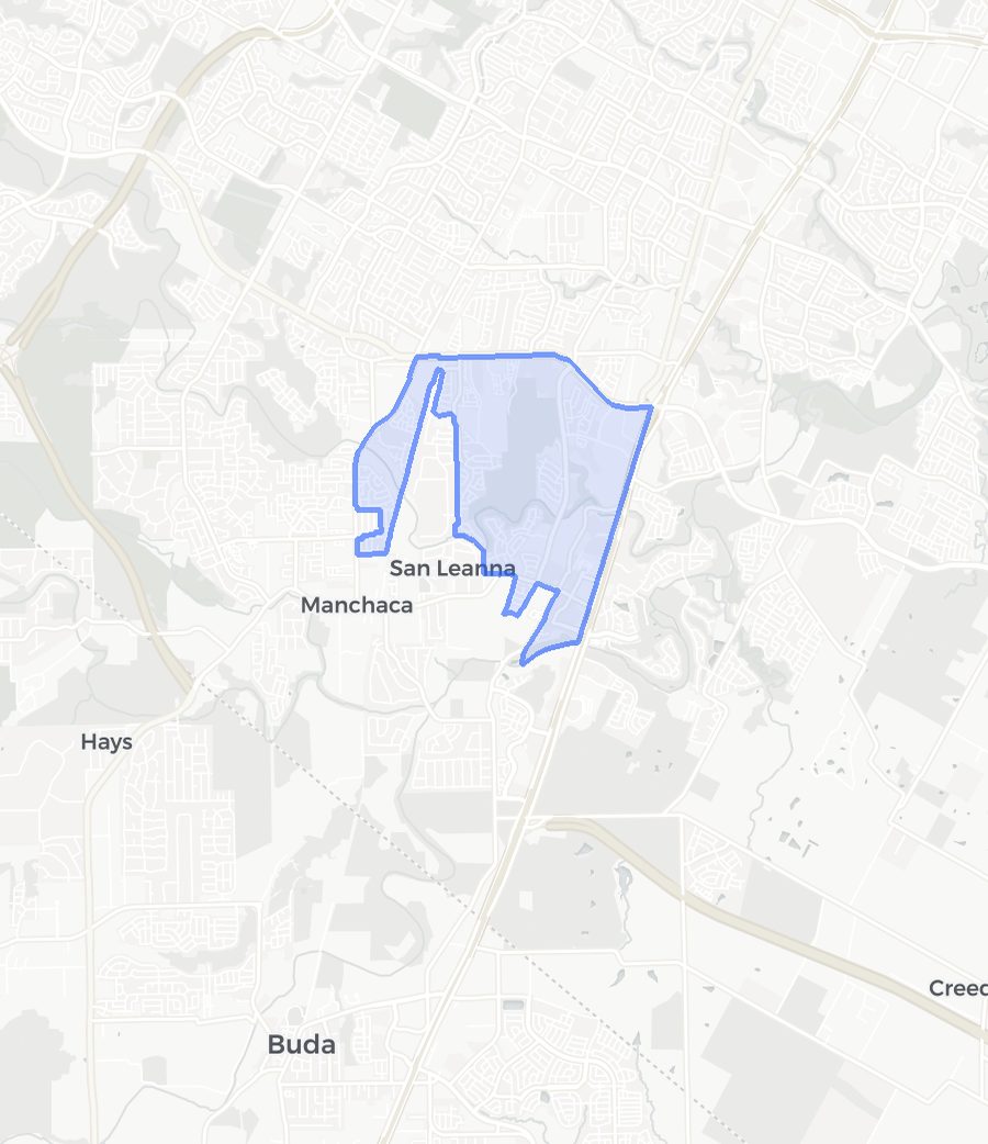 Slaughter Creek neighborhood boundary map