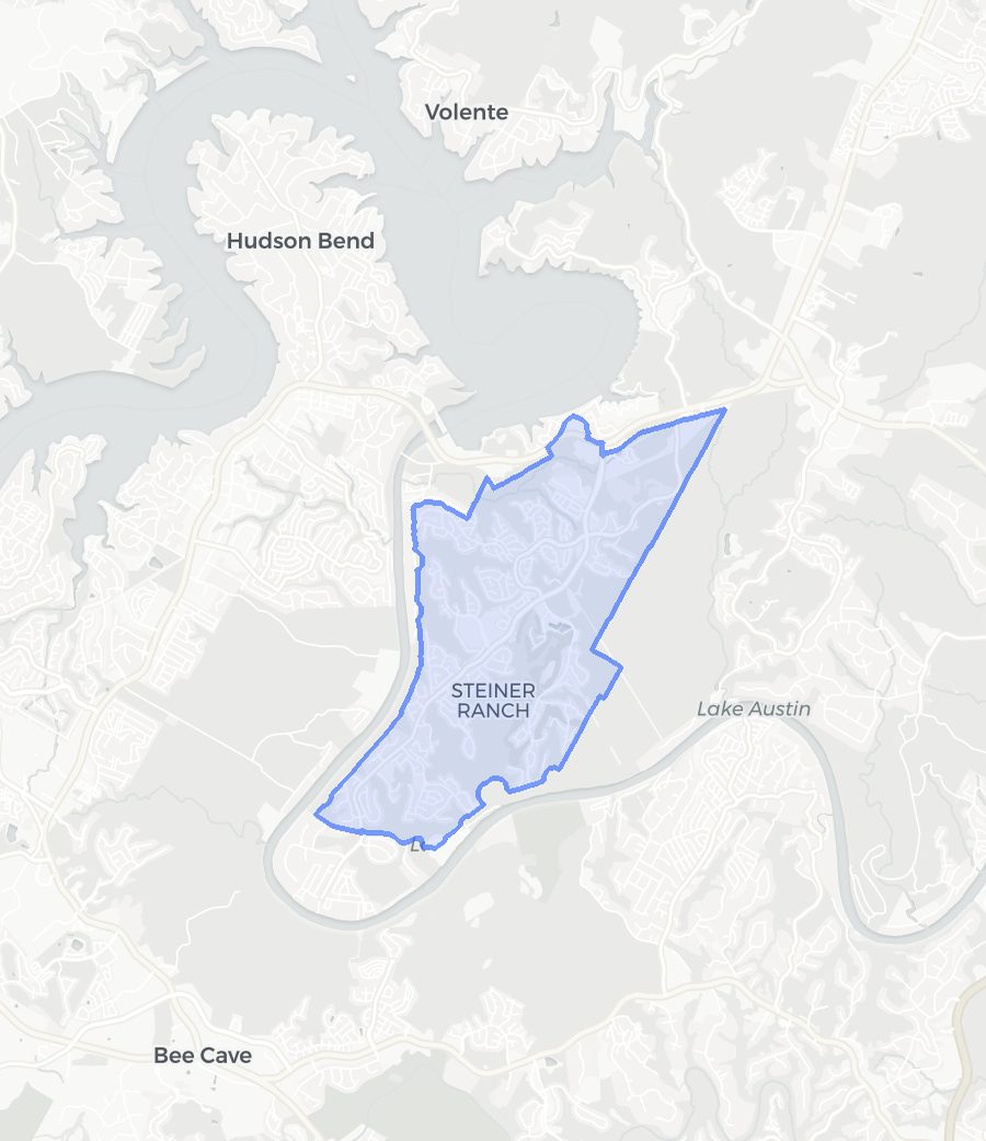 Steiner Ranch neighborhood boundary map