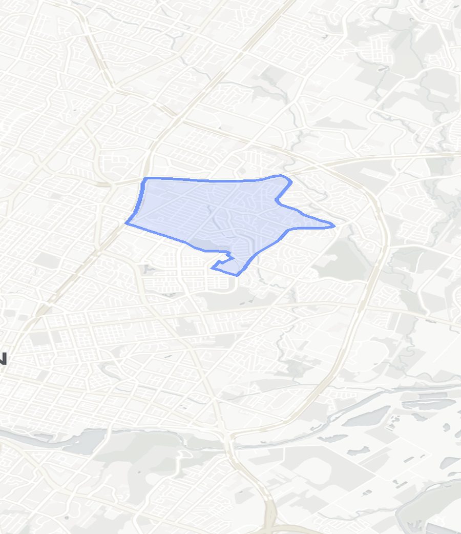Windsor Park neighborhood boundary map